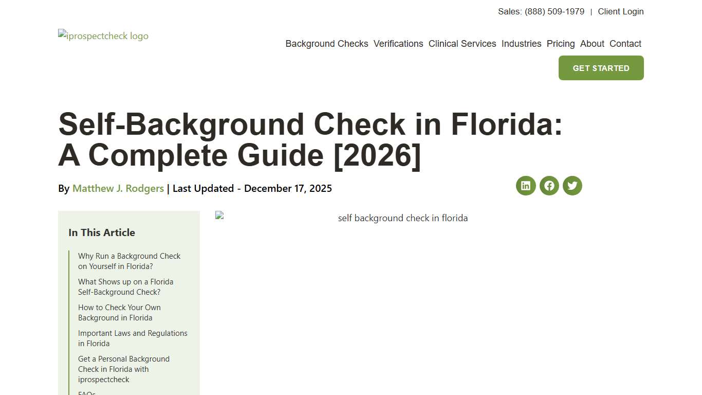 Self-Background Check in Florida: A Complete Guide [2026] - iprospectcheck